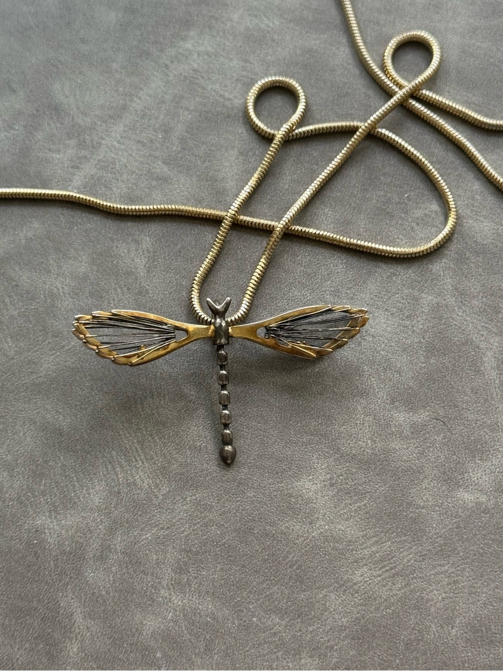 Soho Design Gold Dragonfly Pendant Necklace